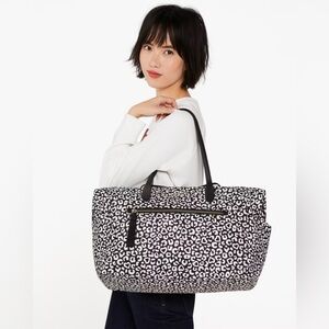 Kate Spade Chelsea Weekender ✨ Leopard Heart | travel duffle valentine